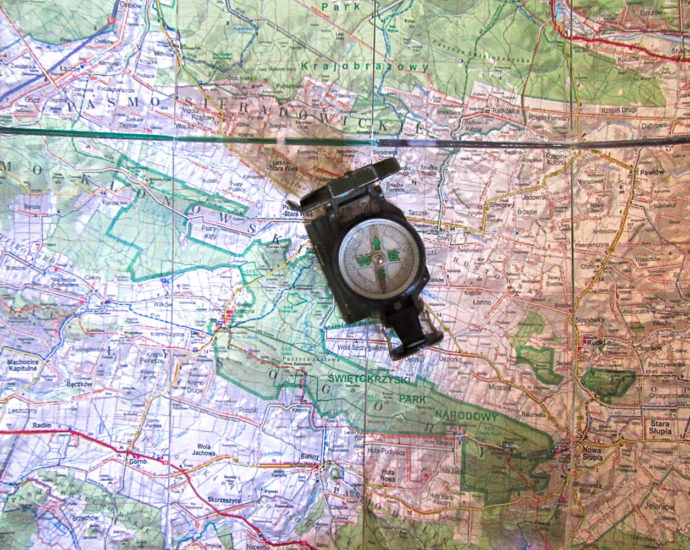 Kompas i mapa